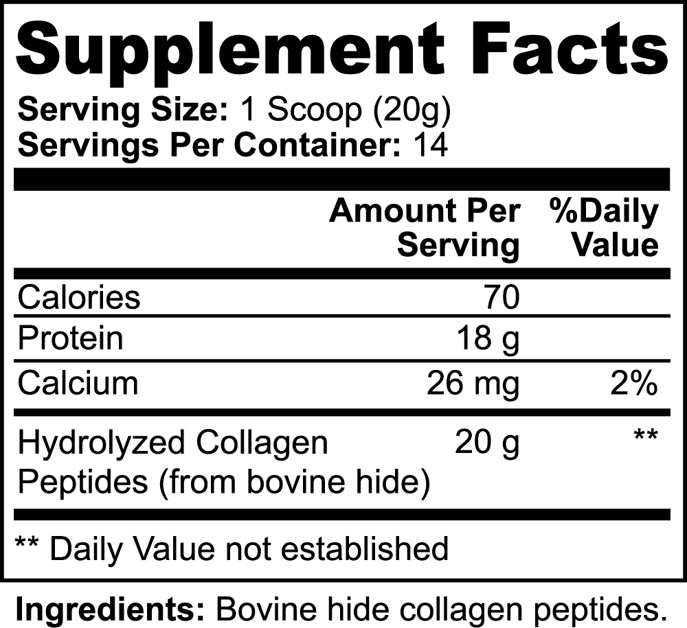 HYDROLYZED COLLAGEN PEPTIDES GRASS-FED