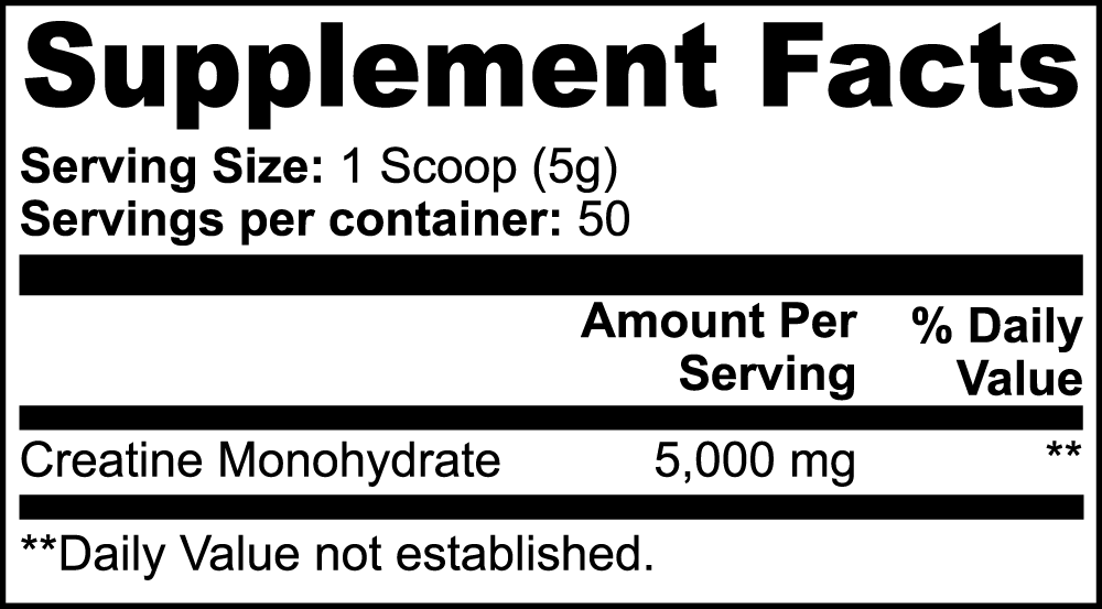 CREATINE MONOHYDRATE 100% PURE